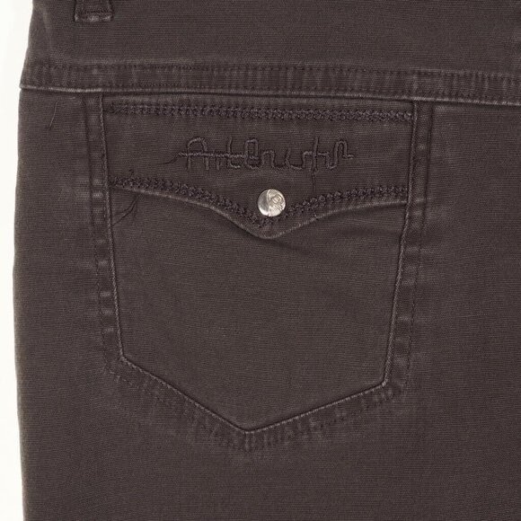 Women Size Small 28 Pants Capri  28 x 17 Brown Stretch Embroider Stud Boyfriend - Picture 6 of 8